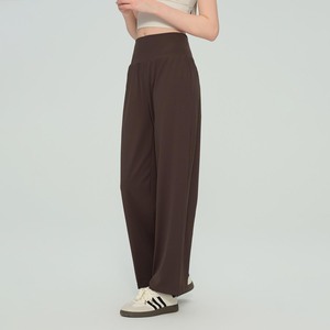Pantalon de yoga large et droit YIYI, taille haute, séchage rapide, léger, pour femmes, avec poche arrière à la taille - Product Image 3