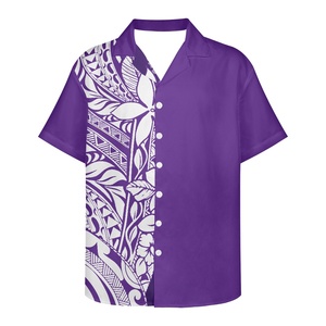 Ropa de verano para <span class=keywords><strong>hombre</strong></span>, camisa de sublimación de diseño transpirable holgada informal con estampado de <span class=keywords><strong>tatuaje</strong></span> Tribal de <span class=keywords><strong>manga</strong></span> corta con flor Hawaiana para <span class=keywords><strong>hombre</strong></span> - Product Image 3