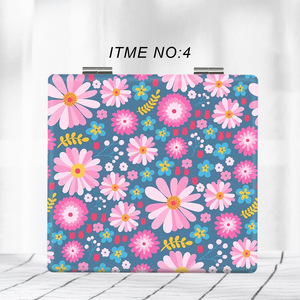 Vente en gros directe : <span class=keywords><strong>Miroir</strong></span> de poche portable mignon à motif floral et papillon pour femmes et filles, petit <span class=keywords><strong>miroir</strong></span> de voyage pour retouches, cadeau - Product Image 6