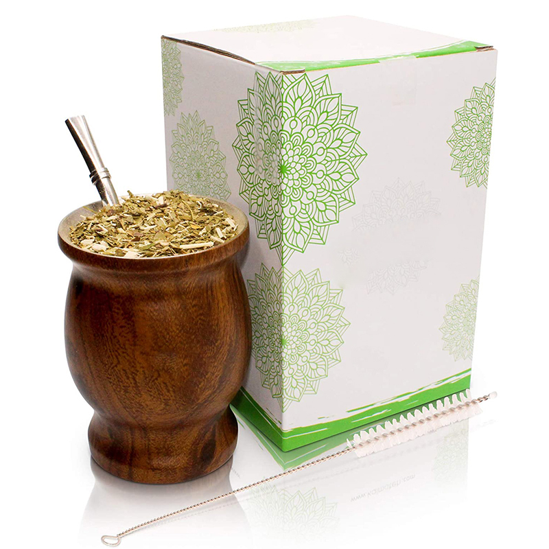 Оптовая продажа по индивидуальному заказу, горячая Распродажа, стакан с двойными стенками из нержавеющей стали Yerba Mate Gourd с соломинкой/