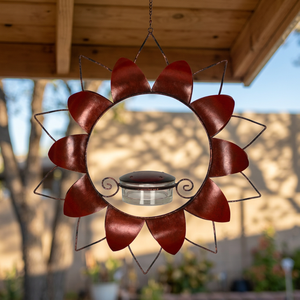 Alimentador de pájaros al aire libre colgante de Metal con forma de girasol de latón Ak para alimentador salvaje - Product Image 2