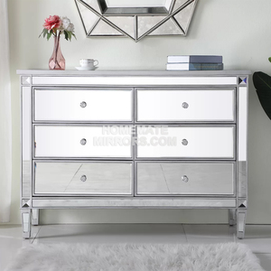 Vente directe en usine d'une commode en verre miroir moderne et compétitive avec ligne en <span class=keywords><strong>bois</strong></span> - Product Image 1