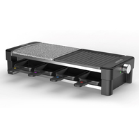 ANDONG 1400W Gril à raclette électrique domestique avec plateau en marbre