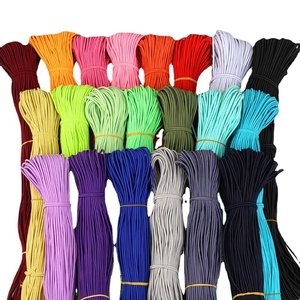 OKAY Haute Qualité 2.5MM Couleur Assortie Cordon Élastique 100% Polyester Sangles de Crochet de <span class=keywords><strong>Couture</strong></span> pour Artisanat DIY Camping <span class=keywords><strong>Sangle</strong></span> de Cravate - Product Image 1