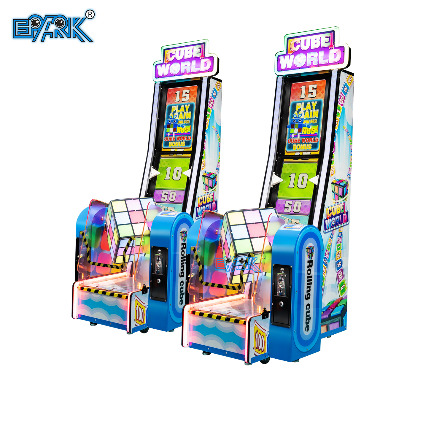Coin Operated Cube World Ticket Redemption Arcade Games Machine