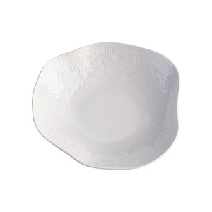 Assiettes en céramique Hammer Dot Series, forme irrégulière, plats profonds et peu profonds, blanc pur, vaisselle de table pour la maison - Product Image 4