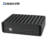 Intel Core I3 I5 I7 Mini PC Kendaraan 8GB RAM 128GB SSD 500GB HDD Dual LAN Komputer Mobil dengan Kabel Daya dan Slot PCIe
