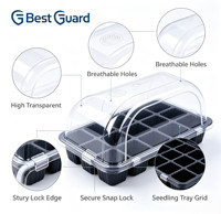 Empaque de Blíster Reciclable de PET de 1 mm Personalizado para Kit de Inicio de Semillas, Caja de Almacenamiento Tipo Concha - Marca Best Guard