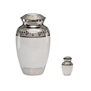 Urne de crémation en aluminium de qualité supérieure la plus vendue dernière conception pour les cendres de haute qualité funérailles restes humains fournitures funéraires - Product Image 4