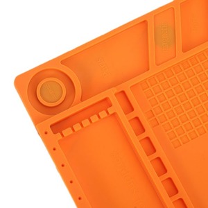 Silicone Tool Repair Pad Orange Rectangle Anti Static Heat Resistant For Mobile Phone Computer Repair - Product Image 1