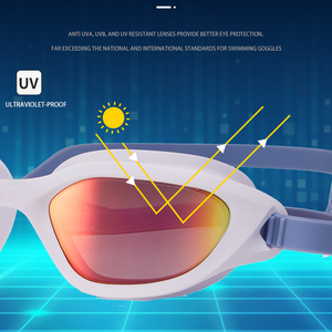 Usine directement fournir des lunettes de natation pour adultes avec lentille bleue vert anti-buée et protection UV lunettes de natation pour adultes bleus - Product Image 4