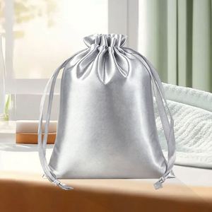 Bolsas de Satén para Joyería con Impresión de Logotipo Personalizado. Bolsas con Cordón para Almacenamiento a Prueba de Polvo, Embalaje de Regalos, Bolsillo para Conejitos, Pedidos Personalizados - Product Image 3