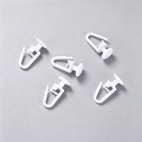Glissière de rideau moderne en plastique robuste avec crochet de sécurité, roue nano silencieuse à verrouillage rapide, accessoires de quincaillerie pour rideaux, installation facile