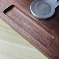 Bibliothèque en bois massif rotative à 360 degrés en bois naturel Clip de page réglable Support de lecture Support de tablette pliant pour la maison de bureau