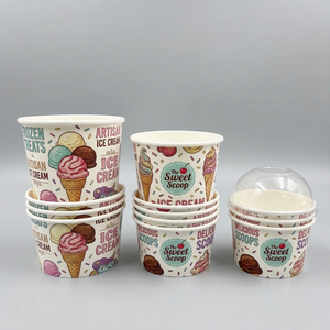 Customized <b>Disposable</b> Ice Cream <b>Cups</b> in Multiple Sizes Wholesale of Frozen Yogurt <b>Cups</b> for Takeout - Product Image 1