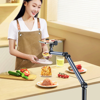 Soporte de Suelo para Teléfono y Tableta Feixiang Factory L58, Multiusos, para Videollamadas y Visualización de Películas, Altura Ajustable de 1140-1620 mm, Negro, Flexible