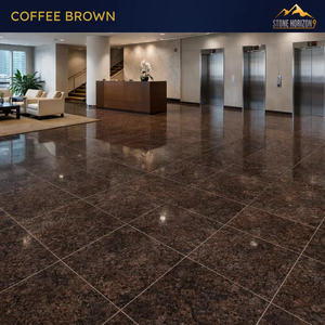 Dalles de granit brun café 2 cm polies |   Granit brun foncé indien pour sols et comptoirs |   Qualité d'exportation - Product Image 5