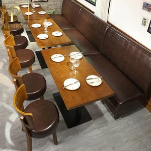 Foshan muebles de madera barato Material restaurante muebles usados restaurante cabinas de cafe muebles de cabinas de sofá - Product Image 3