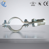 Support de tuyau anti-oscillation UTTERLY UTT20, plaqué zinc, pour projets de construction, pour collier de serrage de tuyau aérien de 2 à 8 pouces, Sch 10