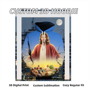 Sweat-shirt à capuche imprimé en 3D pour homme, pull à capuche personnalisé, streetwear, automne - Product Image 2