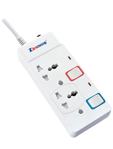 ปลั๊กพ่วงอเนกประสงค์แบบพกพา 13A วัสดุ ABS ทองแดง 4/5 ช่องเสียบ 250V รองรับปลั๊ก EU/US/UK/IT พร้อมพอร์ต USB 2.1A - Product Image 4