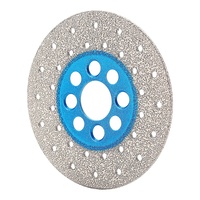 Disque de découpe et de meulage diamanté brasé sous vide industriel de 100 mm avec bride M14 OEM pour marbre, granit, quartz, pierre, béton