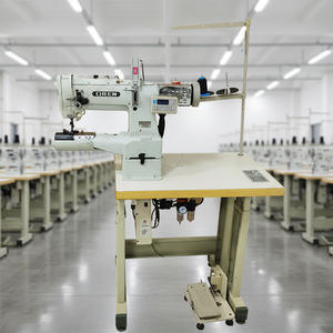 Máquina de Coser Industrial de Cama Cilíndrica de Boca Ancha, Puntada de Bloqueo, Doble Aguja, Alta Velocidad, para Cuero y Maletas RN8BL-2D - Product Image 1