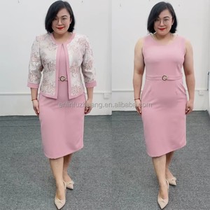 Tenues de mère de la mariée grande taille, costumes d'église pour femmes, ensembles deux pièces élégants de haute qualité pour femmes - Product Image 2
