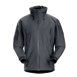 <span class=keywords><strong>Veste</strong></span> en nylon tissé solide et imperméable pour hommes, respirante, mince, col montant, fermeture éclair, coupe-vent, imperméable, pour les activités de plein air décontractées - Product Image 5