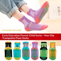 Nouvelle Arrivée Chaussettes Antidérapantes Montantes Parent-Enfant pour Bébé, Tout-Petit, Enfant Plus Âgé et Adulte - Chaussettes de Sol Épaisseur Standard Vente en Gros