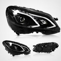 Faros LED BK para Mercedes-Benz Clase E W212 2010-2015, Conjunto de Faros Delanteros con Actualización de DRL y Señal de Giro