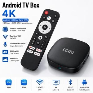 Il preferito dai clienti |   MY MINI Android <span class=keywords><strong>TV</strong></span> Box 4K Android 14 Dual Band WIFI 2GB 16GB Telecomando Vocale Lettore Multimediale Smart Set Top Box - Product Image 1