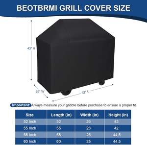 Pour <span class=keywords><strong>Weber</strong></span> Spirit 200 300 Series Couverture de gril de barbecue étanche 52 pouces Housses de gril d'extérieur Sangles réglables Grille en tissu Oxford - Product Image 6