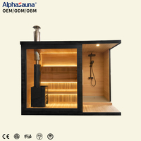 Poêle à bois sec pour 2 personnes proche et moderne Sauna portable Sauna à vapeur avec salle de douche