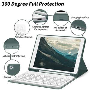 Teclado Bluetooth Delgado, Desmontable y Recargable con Funda, Compatible con Samsung Galaxy Tab/iPad/Redmi Pad Se - Product Image 4