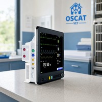 Moniteur vétérinaire multiparamètres OSCAT VE15 ECG SpO2 NIBP TEMP RESP, équipement chirurgical vétérinaire pour chats et chiens
