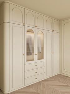 Armoire autoportante moderne simple crème française assemblée <span class=keywords><strong>à</strong></span> la location économique pour chambre <span class=keywords><strong>à</strong></span> coucher ou hôtel <span class=keywords><strong>prix</strong></span> spécial - Product Image 2
