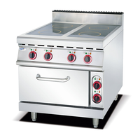 Chefs professionnels Restaurant commercial Cuisinière à plaques chauffantes carrée électrique de qualité autoportante avec armoire