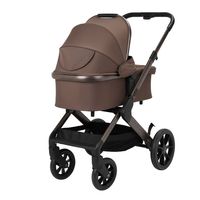 Poussette de luxe 2-en-1 en aluminium pour nouveau-né et enfant de 0 à 4 ans, avec nacelle intégrée