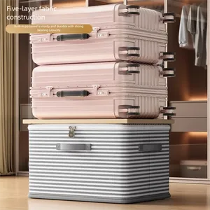 Caja <span class=keywords><strong>de</strong></span> Almacenamiento <span class=keywords><strong>de</strong></span> Tela con Asas <span class=keywords><strong>para</strong></span> Ropa, Mantas y Juguetes en el Armario - Product Image 3