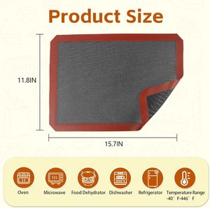 Tapis de cuisson en silicone antiadhésif de haute qualité pour le pain, doublure de four perforée, tapis de cuisson en silicone perforé pour la cuisson à la vapeur - Product Image 2