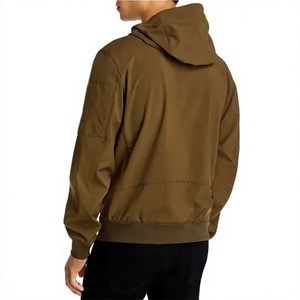 Chaqueta Cortavientos Transpirable para Hombre, Color Verde Oliva, Cierre de Cremallera, Abrigo Casual de Invierno con Logotipo Frontal - Product Image 2