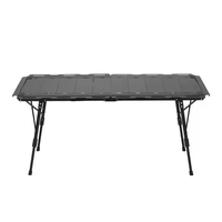 Table IGT Portable Moderne en Aluminium à Hauteur Réglable avec Sac de Transport pour Utilisation en Extérieur, Pique-nique, Camping et Cuisine