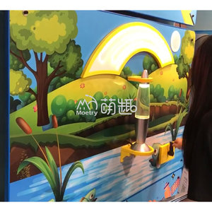 Moetry colour thay đổi Cơn Lốc Xoáy mini với tay quay trẻ em thiết bị bảo tàng khoa học tường trò chơi để bán - Product Image 5