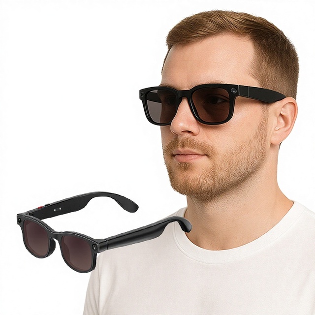 800W HD AI Smart Glasses ChatGPT Video Record Bluetooth Voice Control Real Time Translation Glasses for Travel Meeting