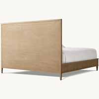 Lit en chêne blanc de style américain moderne personnalisé Rhoohill, lit de qualité supérieure pour l'intérieur, lit queen size, lit king size en bois massif