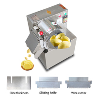 Commerciële SH30 Automatische Multifunctionele Fruit- & Groentesnijder Snijmachine Aardappelsnijder Roestvrij Staal