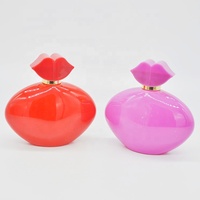 Flacon de parfum en verre pour le cou, bouteille OEM de haute qualité, rose et rouge, 100ml, avec pulvérisateur à pompe, livraison gratuite
