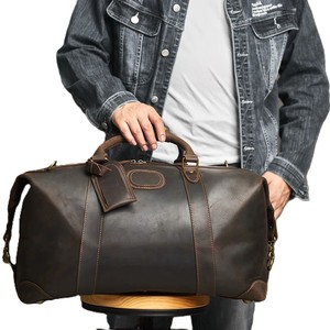 Bolsas de Viaje de Cuero para Hombre, Ligeras, Gran Capacidad, Elegantes, para Viajes de Negocios, Bolsa de Viaje - Product Image 3