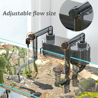 Offre Spéciale accrocher sur le dos filtre d'aquarium Filtration à plusieurs étages Filtration de cascade réglable Réservoir de poissons Oxygénation Circulation